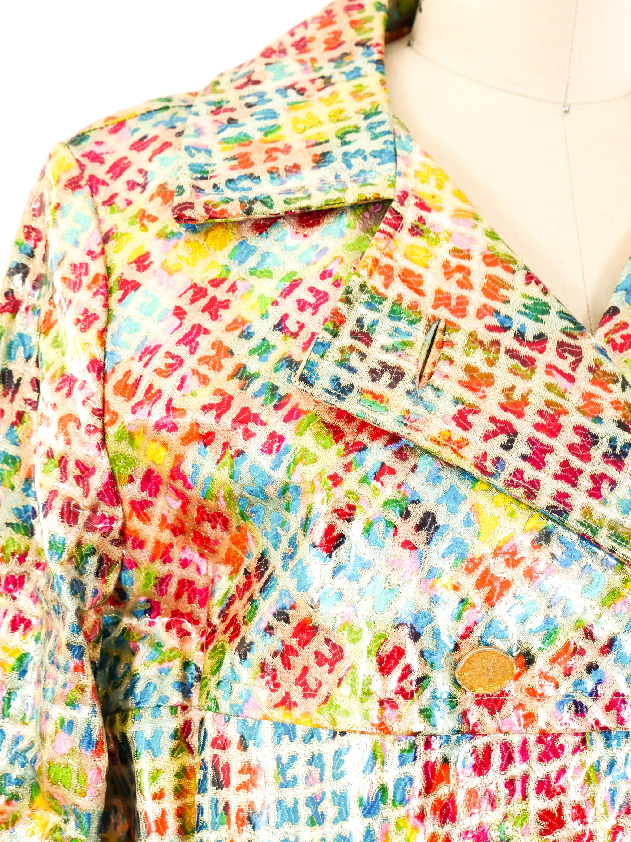 1960's Metallic Rainbow Raincoat