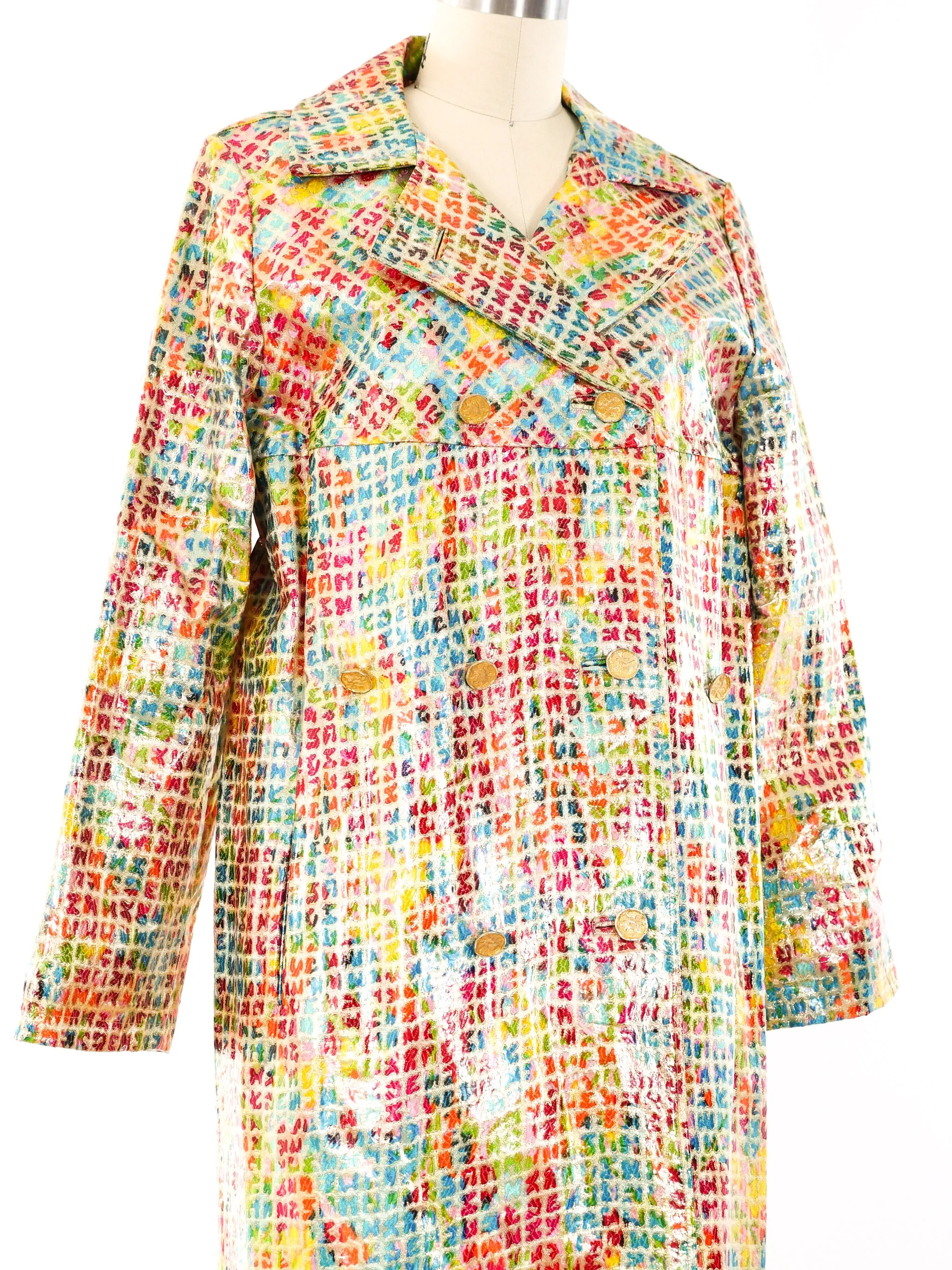 1960's Metallic Rainbow Raincoat