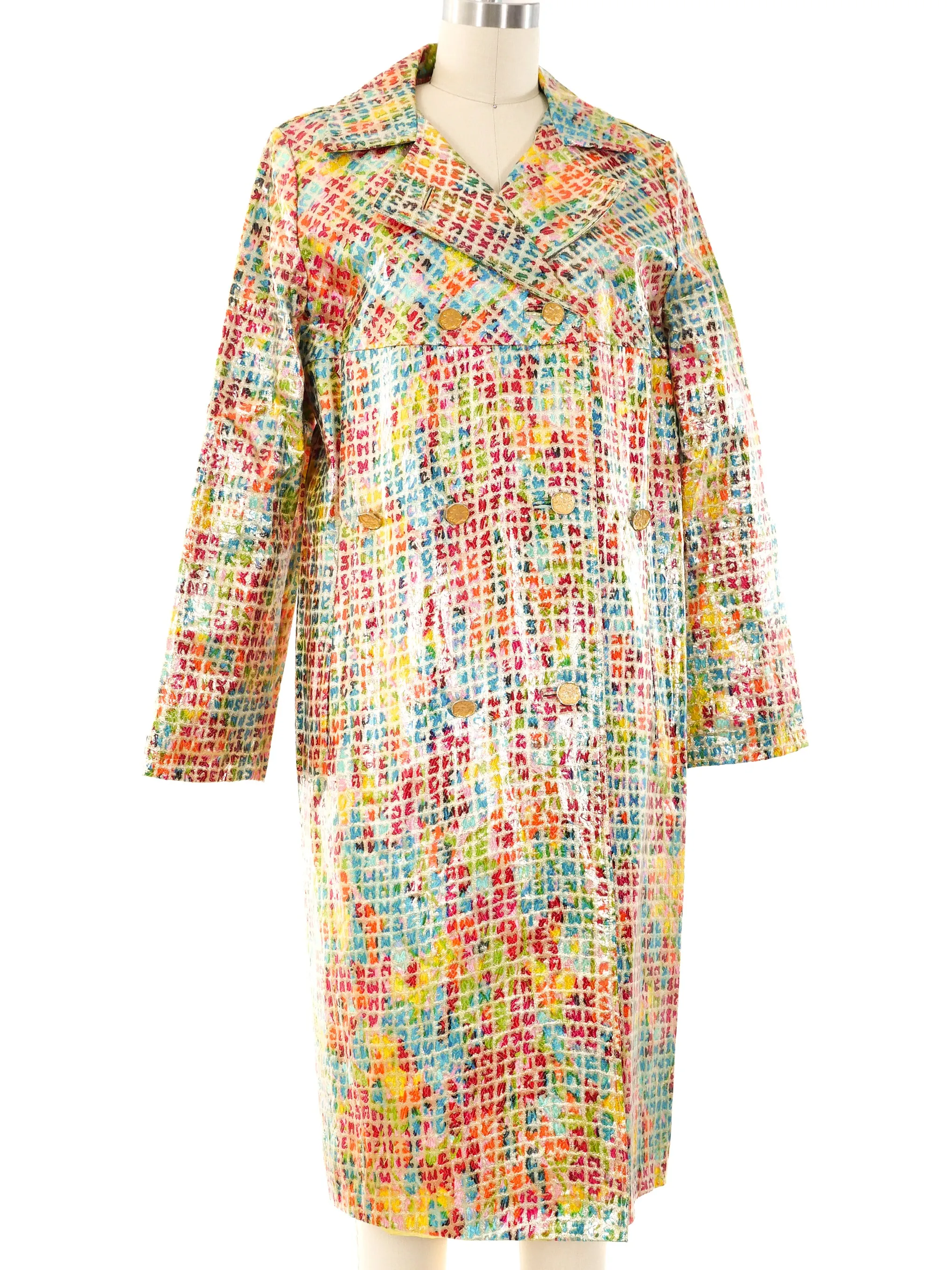 1960's Metallic Rainbow Raincoat
