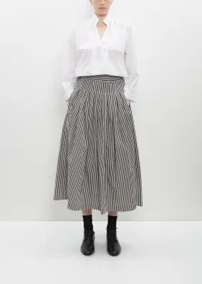 Farmer Skirt — Black Stripe