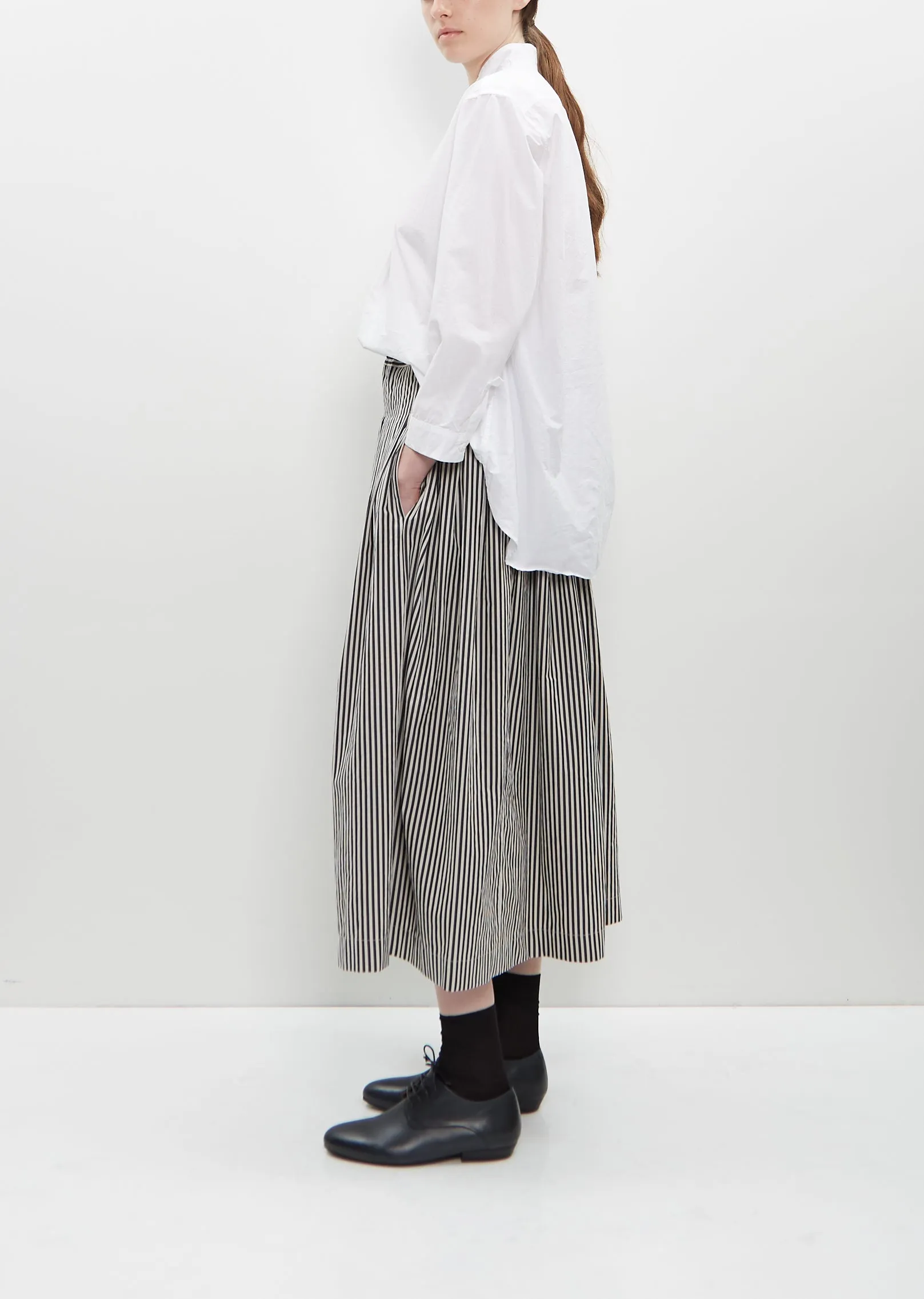 Farmer Skirt — Black Stripe