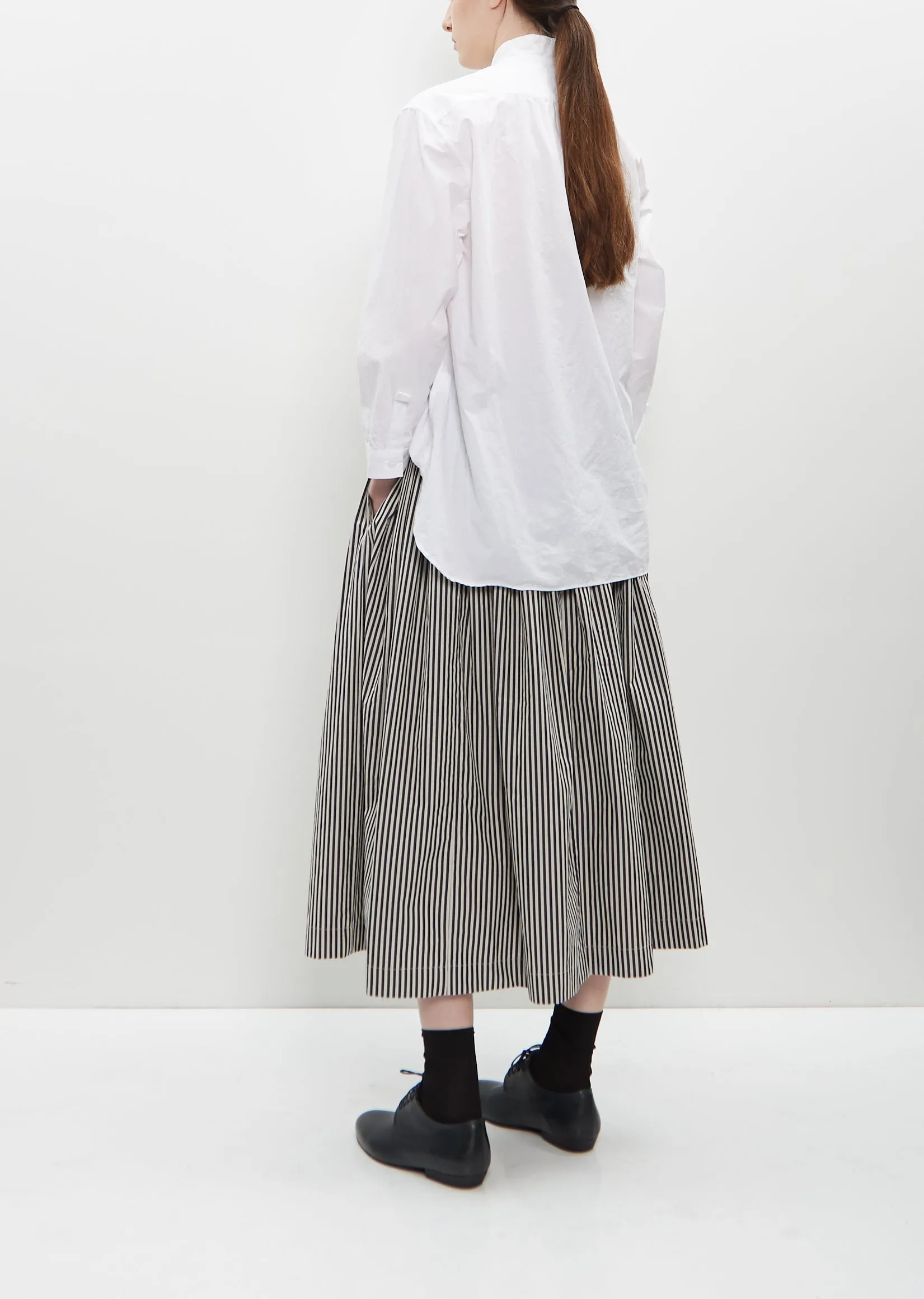 Farmer Skirt — Black Stripe