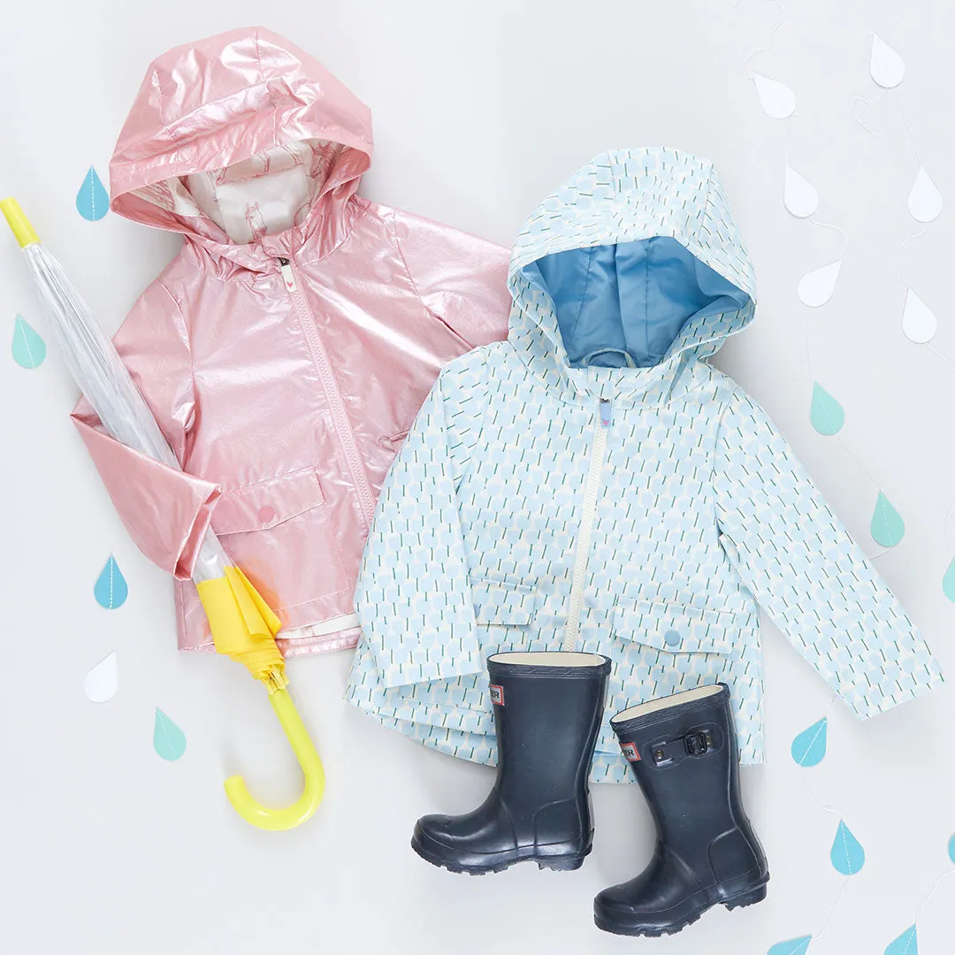 Girls Rafa Rain Coat - Pink Metallic