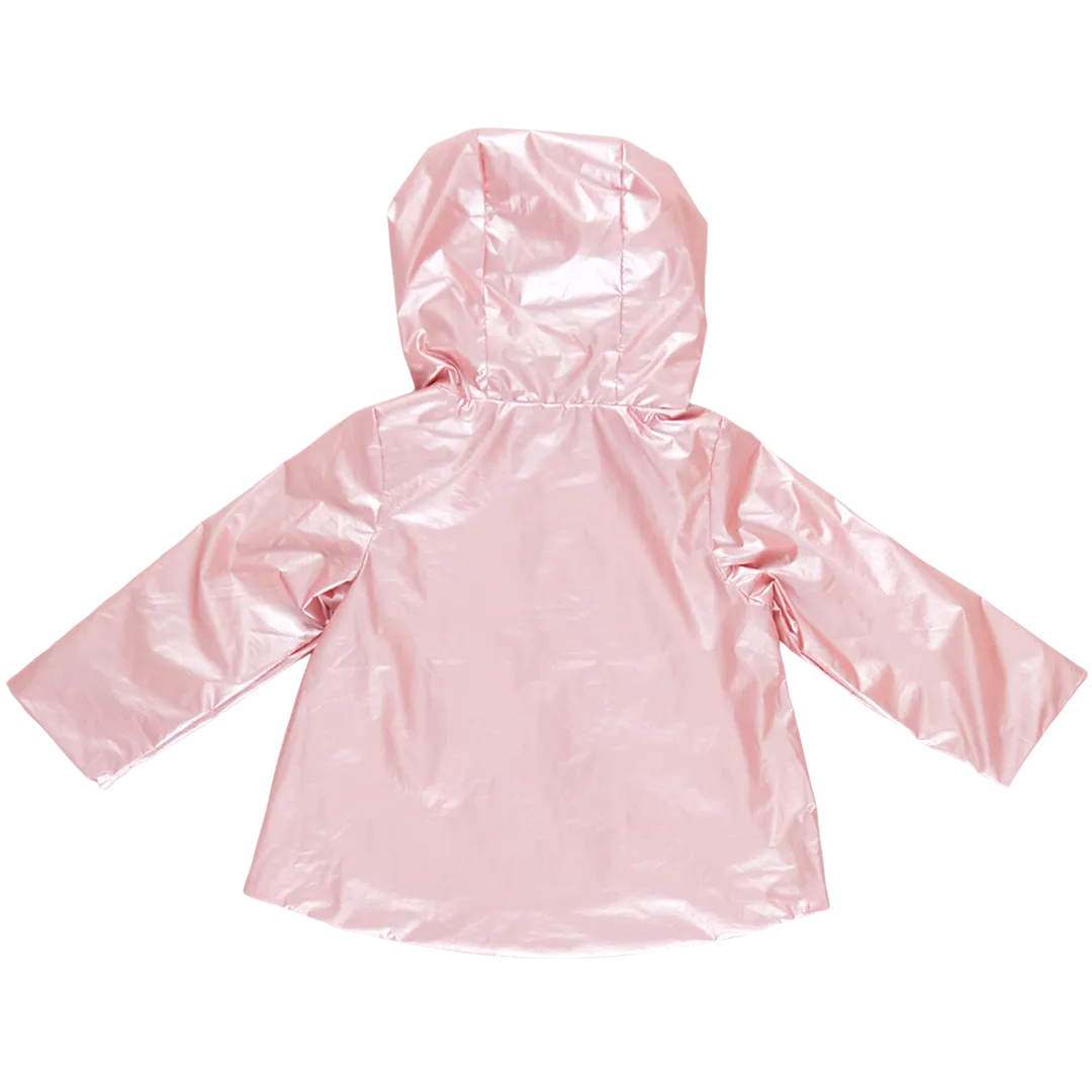 Girls Rafa Rain Coat - Pink Metallic