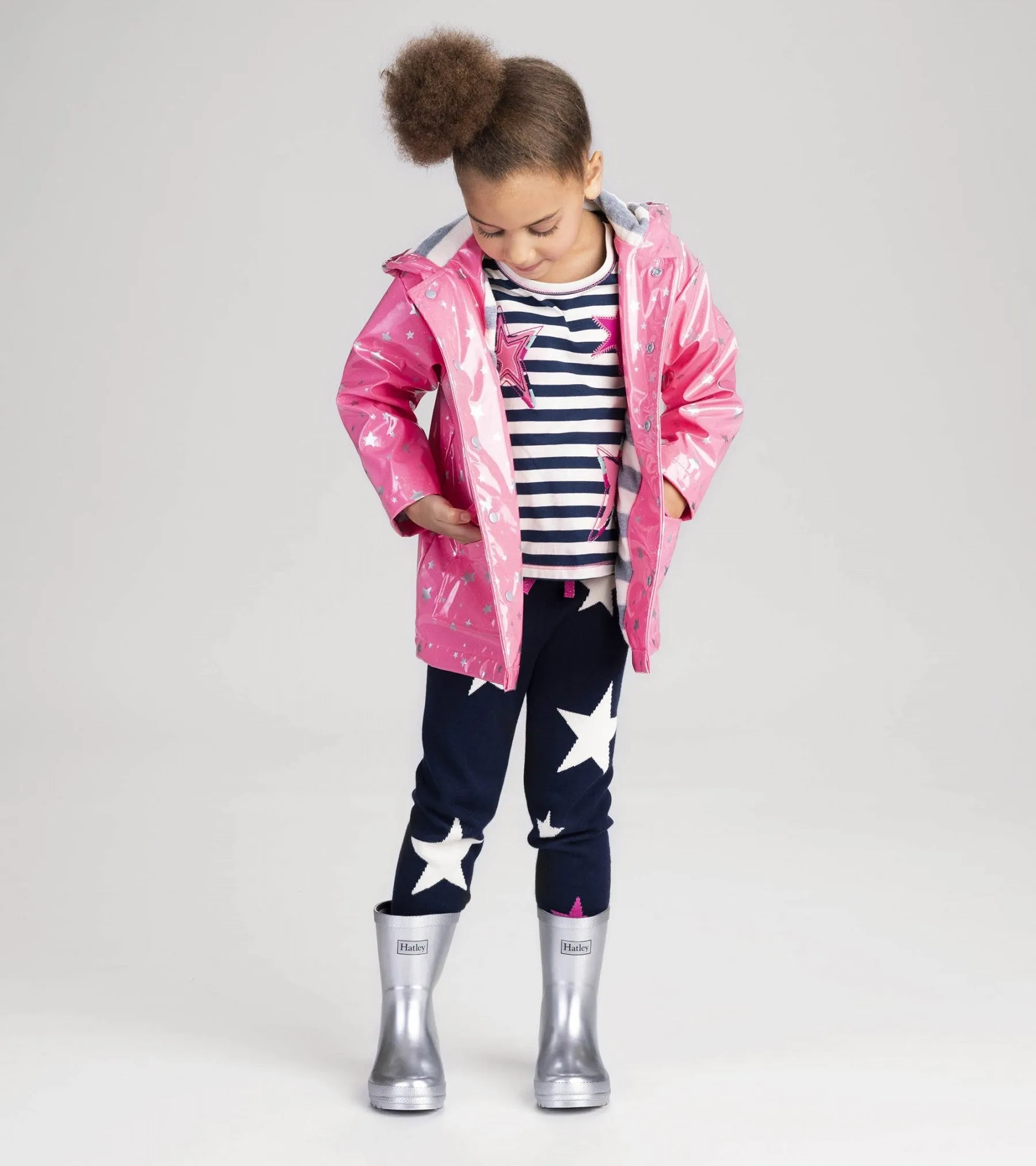 Metallic Stars Raincoat