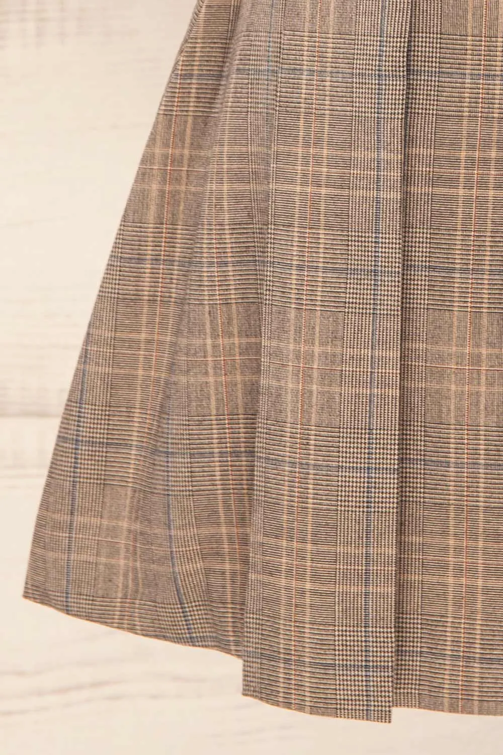 Narva | Short Pleated Plaid Skirt