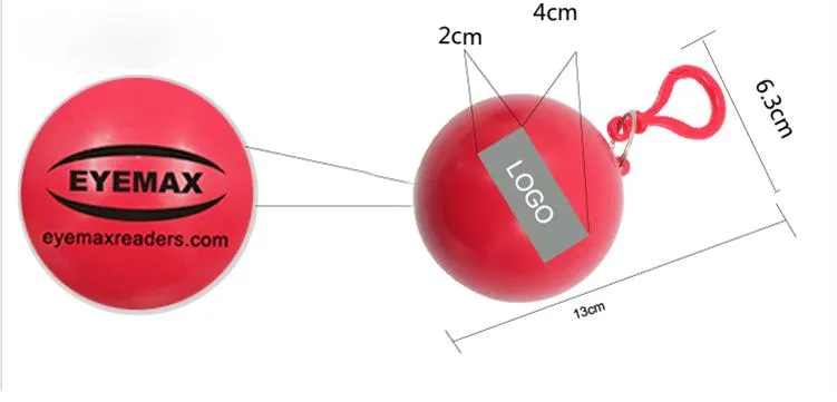 Portable Raincoat In Coloured Hollow Ball