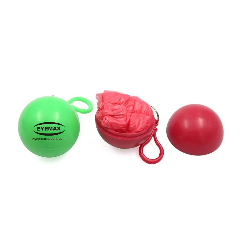 Portable Raincoat In Coloured Hollow Ball