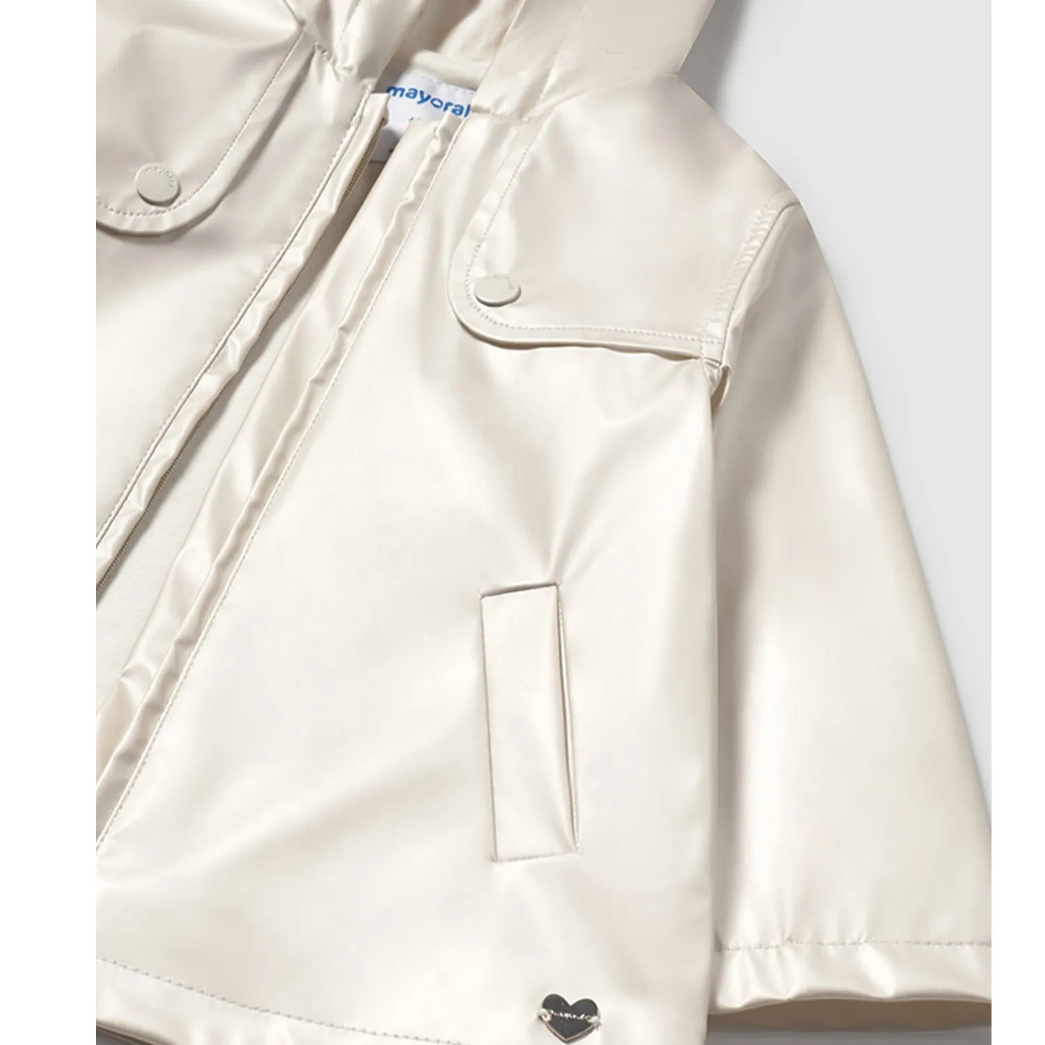 White Shimmer Raincoat